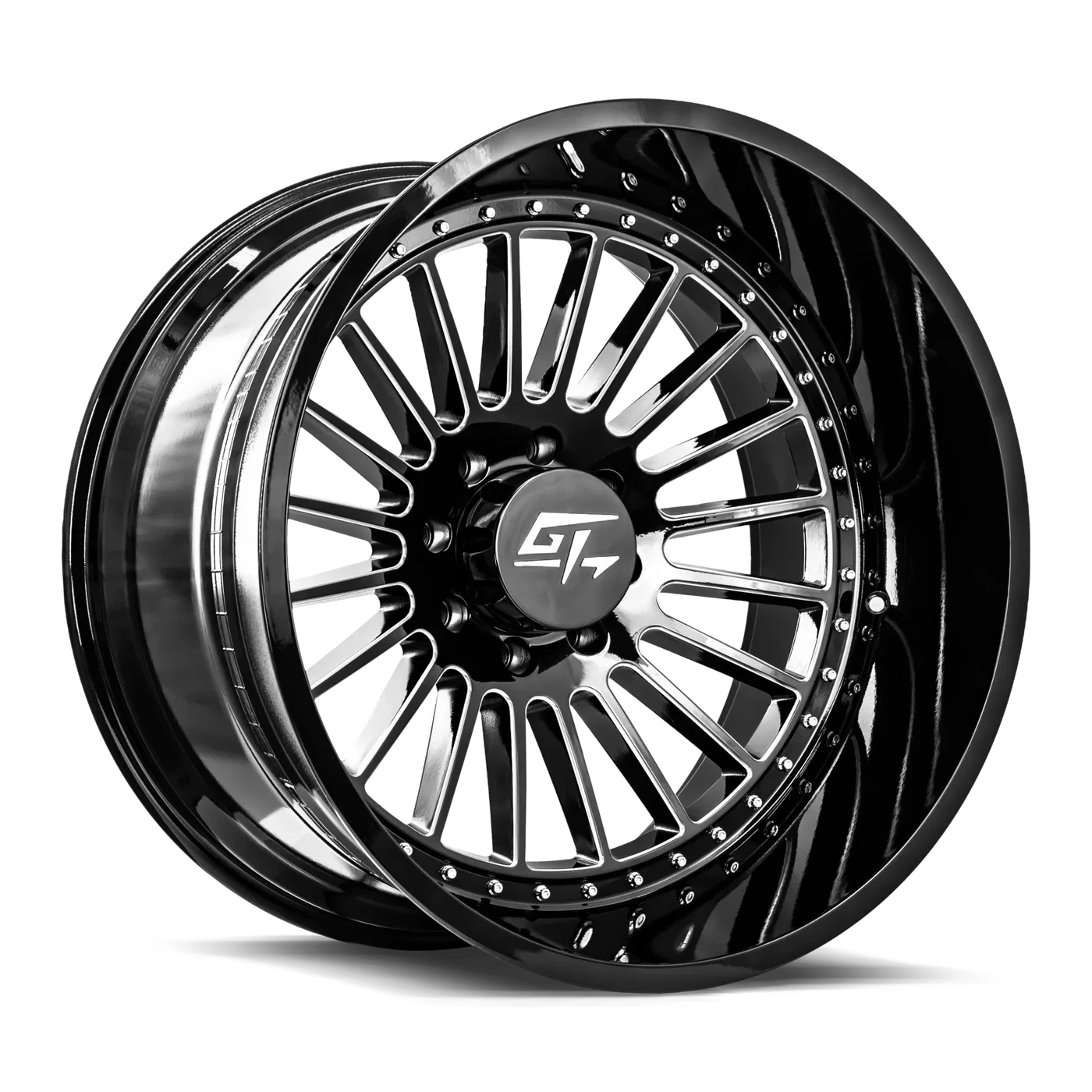 GT Off-Road Strike wheel in Gloss Black Milled